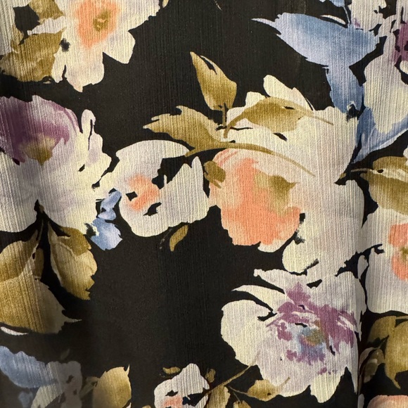 Marybelle Ariah Chic Floral Women's Blouse - 4X 3/4 Sleeves Semi Sheer Lined - Picture 4 of 5